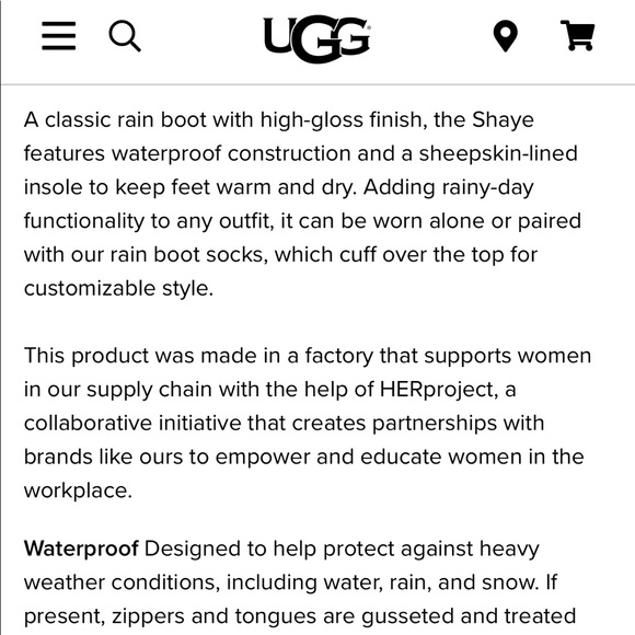 🚫SOLD🚫 🆕 ugg shaye tall black rain boots size 7 - Picture 3 of 10